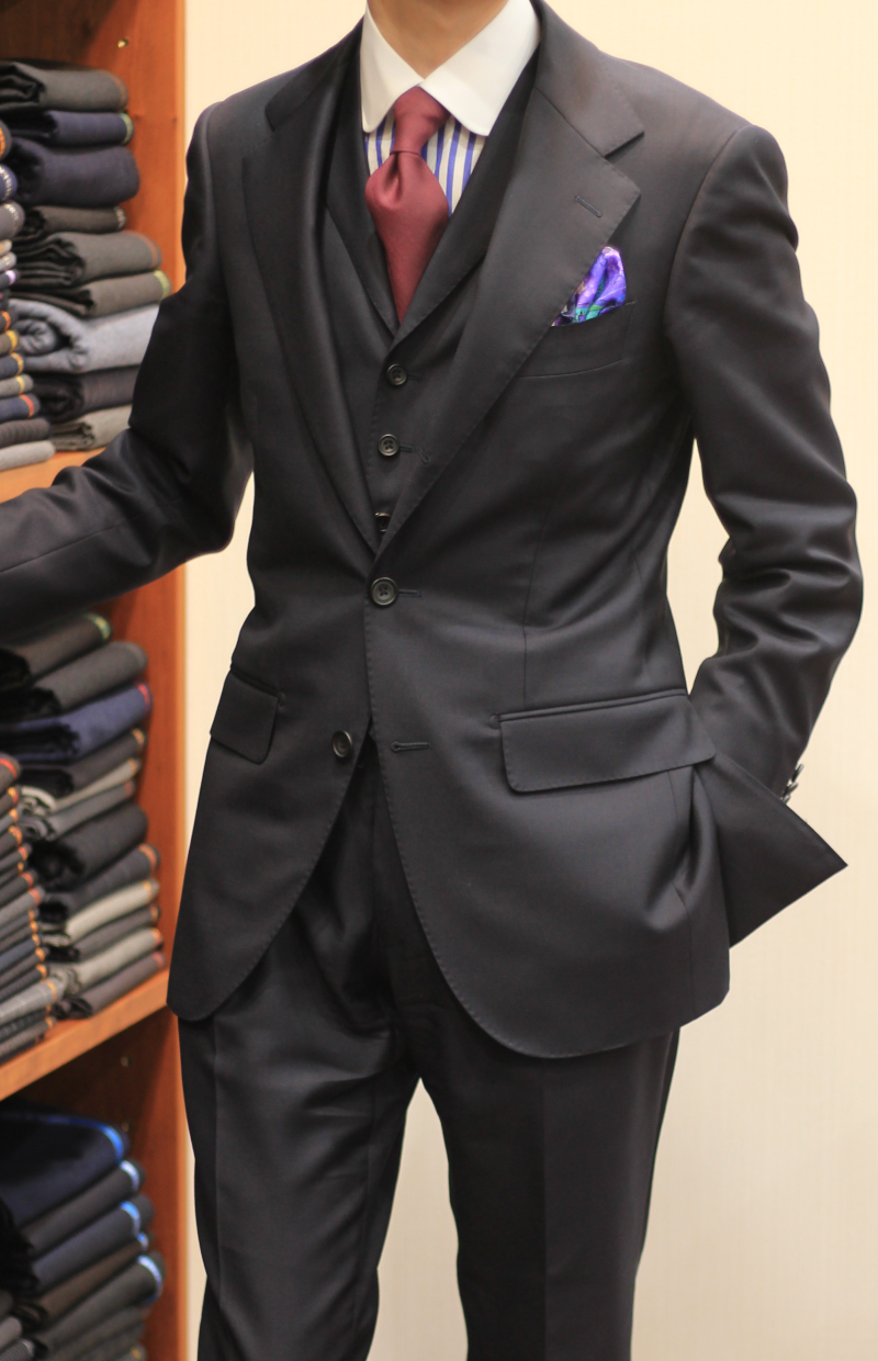 スーツスーツ 紺 custom tailor migokami - navalpost.com
